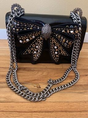Kurt Geiger London small shoreditch bow convertible leather crossbody. NWT!!